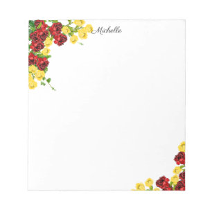 Bloc De Notas Bonito Flores de verano Notepad TU TEXTO