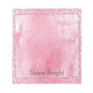 Bloc De Notas Bonito Girly Sugar Purpurina Rosado Leopardo
