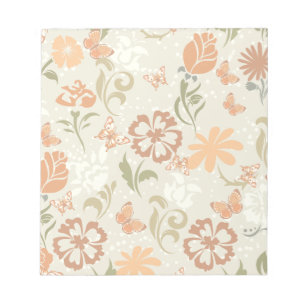Bloc De Notas Bonito Patrón floral moderno