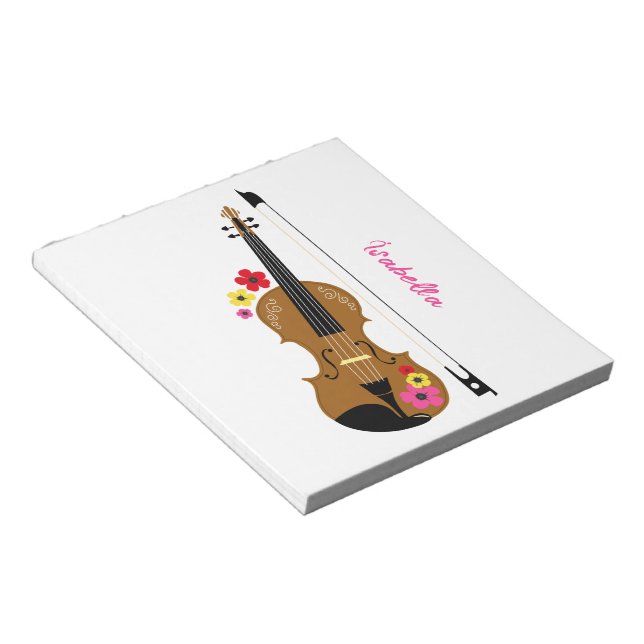 Bloc De Notas Bonito Personalizado Floral (Lado Derecho)