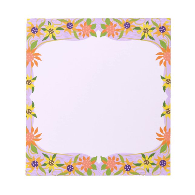 Bloc De Notas Bonito Petite Flowers You Personalizar Purple (Frente)