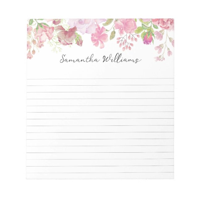 Bloc De Notas Bonito rosa de personalizado fronterizo notepad (Frente)