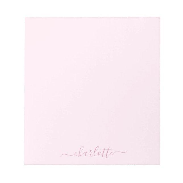 Bloc De Notas Bonito suave rosa y Rubor (Frente)