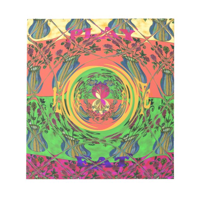 Bloc De Notas Bonito y encantador diseño de impresión de arte fl (Frente)