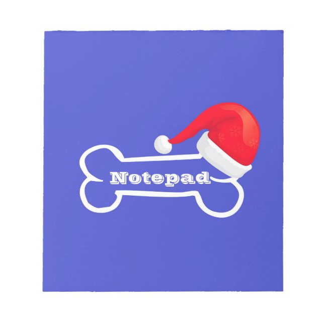 Bloc De Notas Bono Notepad Blue Santa Hat (Frente)