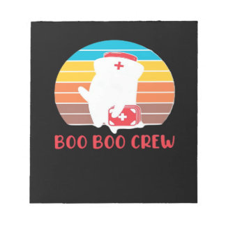 Bloc De Notas Boo Boo Crew Nurse Funny Ghost Halloween Classic T