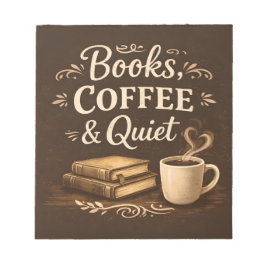 Bloc De Notas Books, Coffee & Quiet – Dark Academia Book Lover