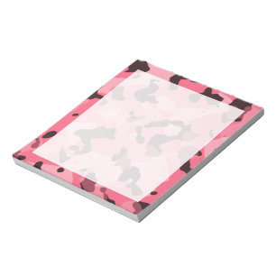 Bloc De Notas Borde Camo rosado; Camuflaje