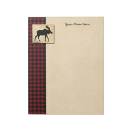 Bloc De Notas Borde de comprobación negro rojo Moose