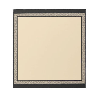 Bloc De Notas Borde geométrico beige y negro