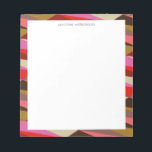 Bloc De Notas Borde geométrico elegante negrita de los años 60 p<br><div class="desc">Bloc de notas personalizado de borde geométrico elegante negrita de 60</div>
