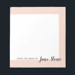 Bloc De Notas Borde Rubor de Mod<br><div class="desc">Sé la Señora Jefe que estás con estas divertidas y modernas toallas. Los colores de fondo y las fuentes son personalizable.</div>