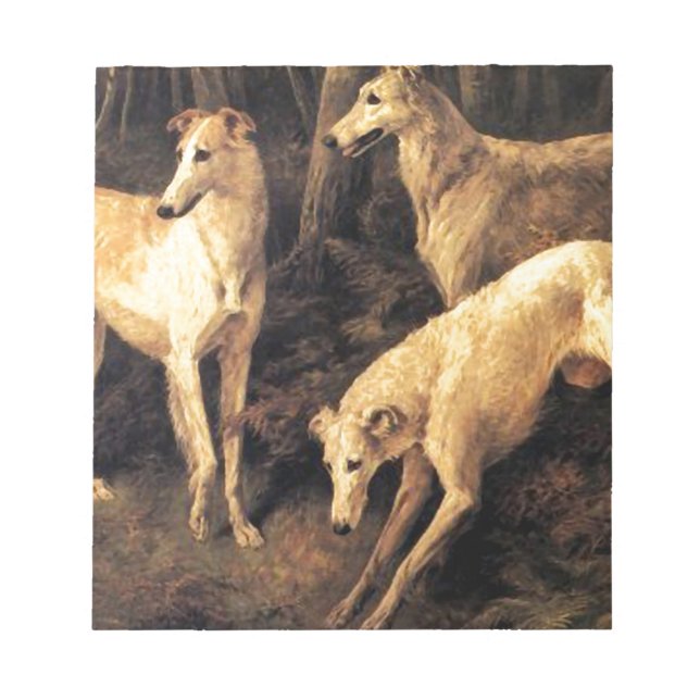 Bloc De Notas Borzoi En El Bosque (Frente)
