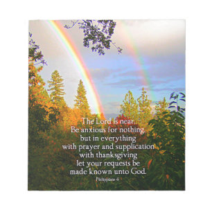 Bloc De Notas Bosque arcoiris Escritura Cristiana Biblia Verse