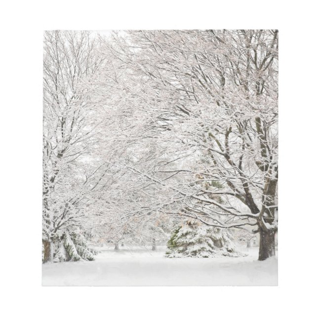 Bloc De Notas Bosque de invierno nevado (Frente)