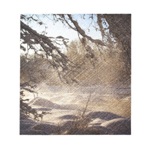 Bloc De Notas Bosque de Invierno Primitivo Pino Tree Woodland