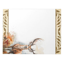 Bloc De Notas Bosque Deer Woodland Animales Naturaleza Tema Note