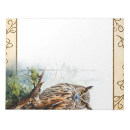 Bloc De Notas Bosque Lechuza Bosques Animales Naturaleza Tema No