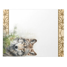 Bloc De Notas Bosque Wolf Woodland Animales Naturaleza Tema Note