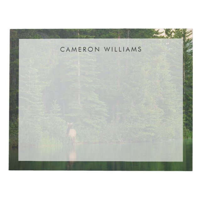 Bloc De Notas Bosques | Elk en el Parque Nacional Banff Alberta (Frente)