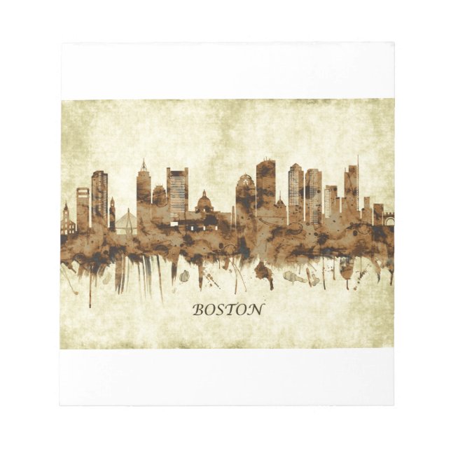 Bloc De Notas Boston Massachusetts Cityscape (Frente)