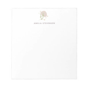 Bloc De Notas Botánicos de Earthy Pastel minimalistas personaliz