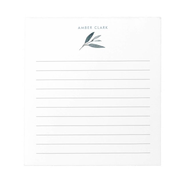 Bloc De Notas Botánicos de pizarra | Llenado (Frente)