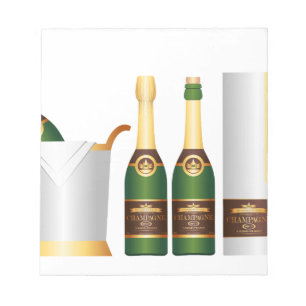 Bloc De Notas botellas de champán