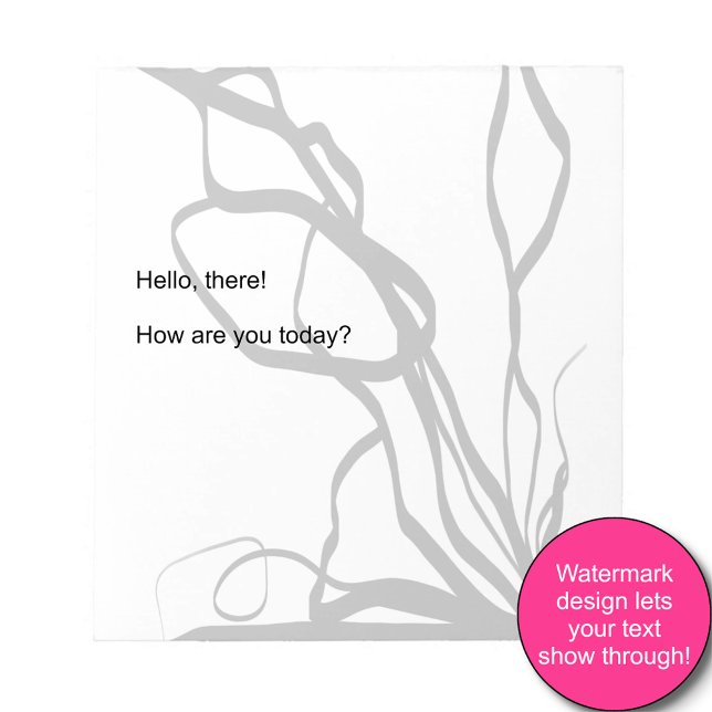 Bloc De Notas Bouquet Blanc: Resumen blanco y negro (Subido por el creador)