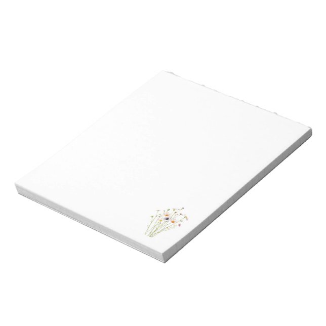 Bloc De Notas Bouquet de acuarela de flores silvestres (Lado Izquierdo)