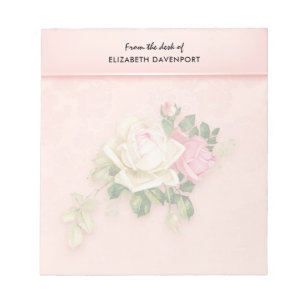 Bloc De Notas Bouquet rosa rosa blanco