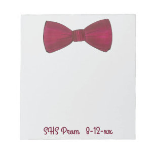 Bloc De Notas Bow Tie Bowtie Prom Boda Personalizado Notepad