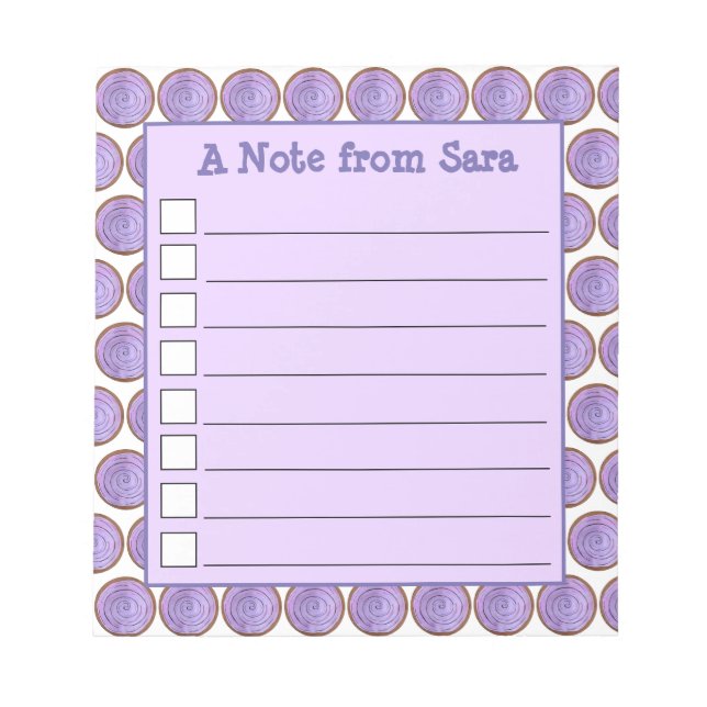 Bloc De Notas Bowl de comida taro hawaiana púrpura de POI (Frente)