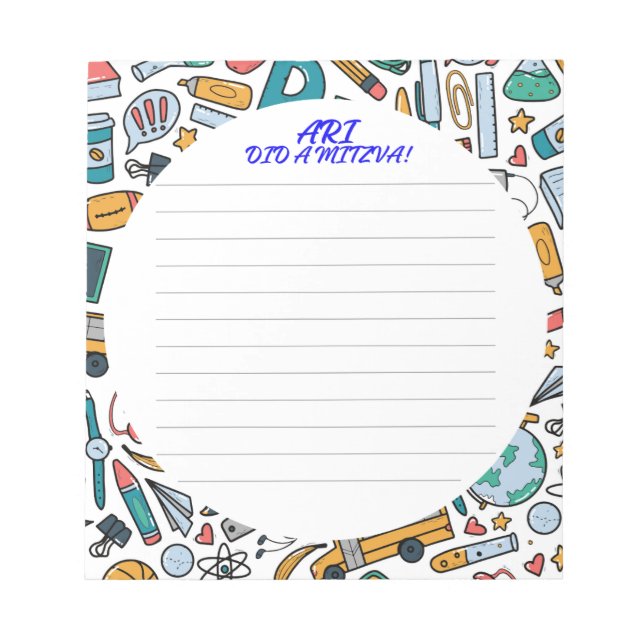 Bloc De Notas Boys Mitzva Note (Frente)