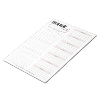 Bloc De Notas BRAIN DUMP | Rubor Weekly