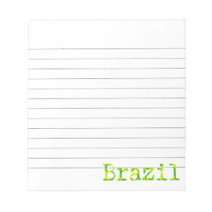 Bloc De Notas Brasil Verde y fuente amarilla en línea