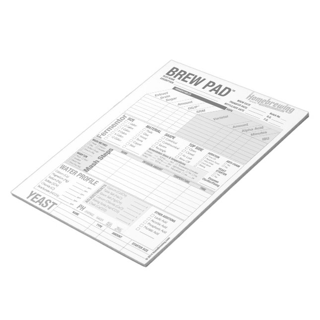 Bloc De Notas Brew Pad (Lado Derecho)
