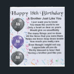 Bloc De Notas Brother Poem 18th Birthday<br><div class="desc">Un gran regalo para un hermano en su 18 cumpleaños</div>