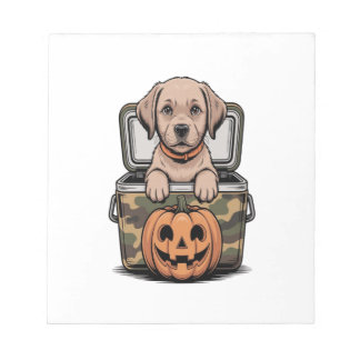 Bloc De Notas Brown Lab Dog Halloween Spooky