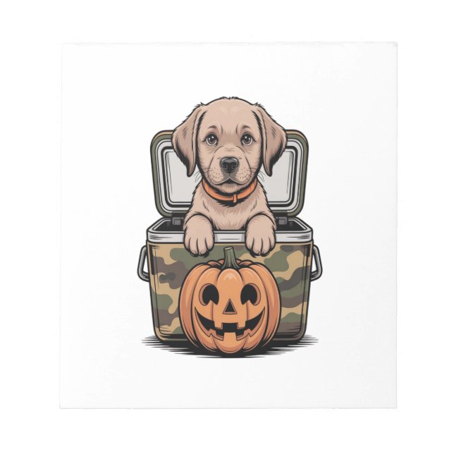 Bloc De Notas Brown Lab Dog Halloween Spooky (Frente)