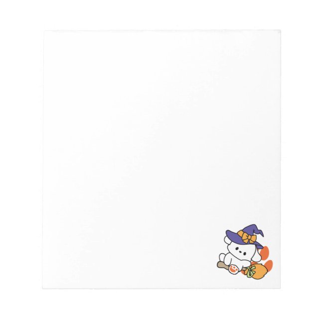 Bloc De Notas Bruja atractiva en entrenamiento - Perro de Hallow (Frente)