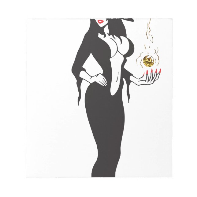 Bloc De Notas bruja vamp de halloween (Frente)