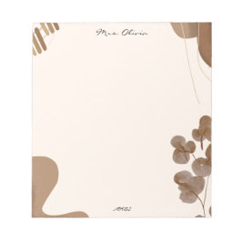 Bloc De Notas Brush Floral Teacher Notepad