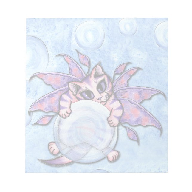 Bloc De Notas Bubble Fairy Kitten Fantasy Cat Art Notepad (Frente)