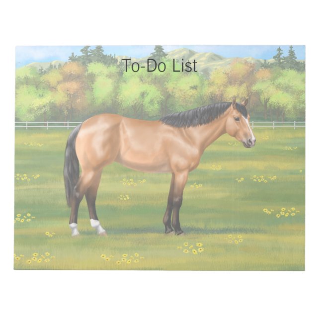 Bloc De Notas Buckskin Dun Quarter Horse (Frente)