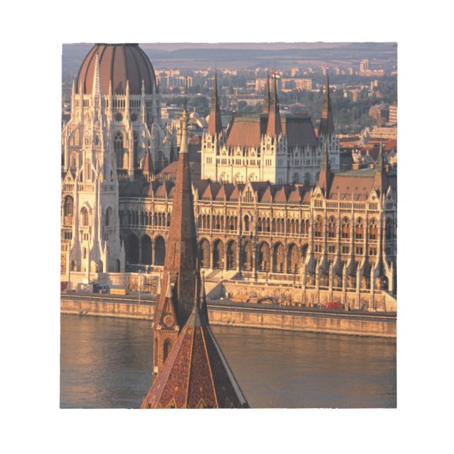 Bloc De Notas Budapest, Hungría, río Danubio, Parlamento (Frente)