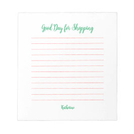 Bloc De Notas Buen día para ir de compras