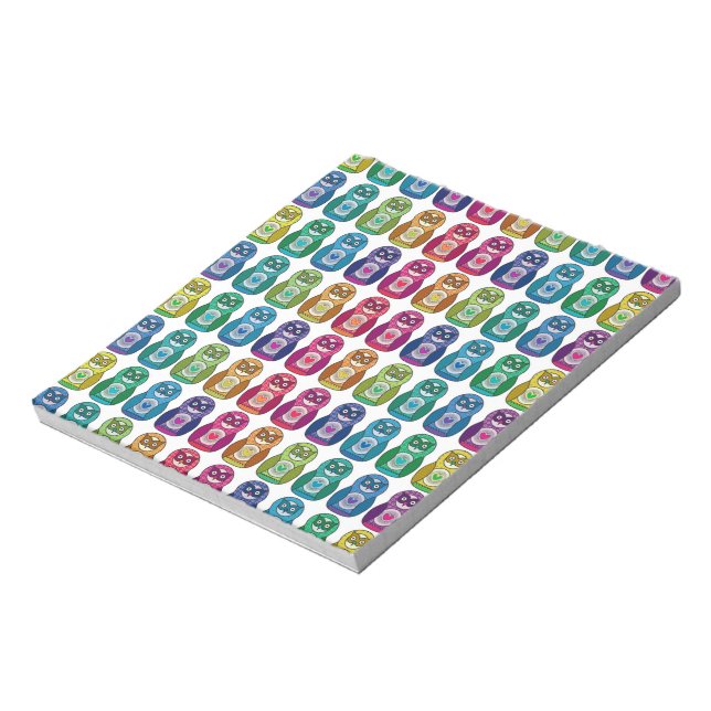 Bloc De Notas Búho arcoiris de Matryoshka (Lado Izquierdo)