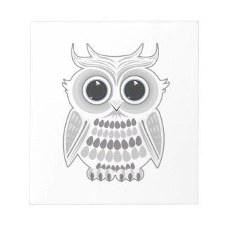 Bloc De Notas Búho Blanco Adorable con Ojos Grandes Animal del B