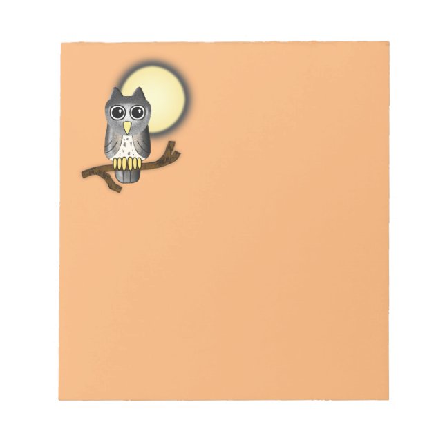 Bloc De Notas Búho de Halloween (Frente)